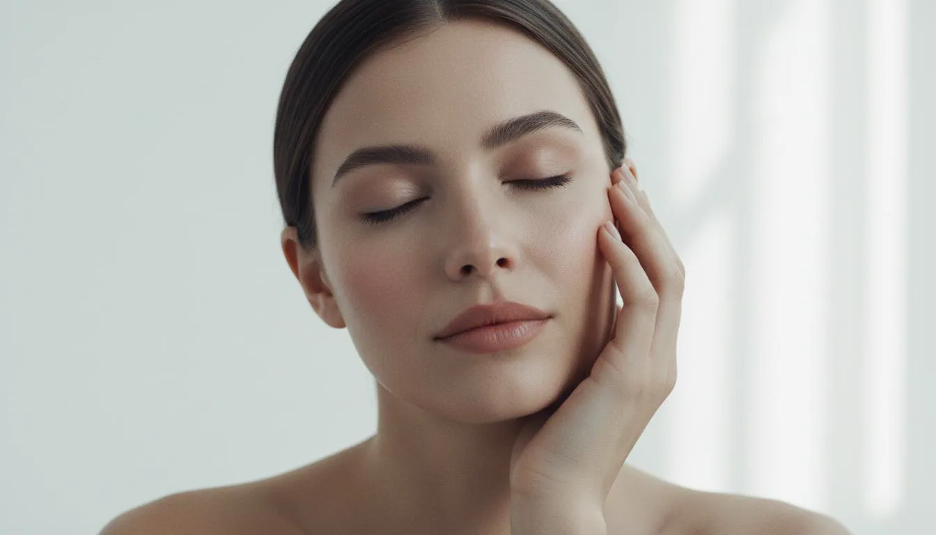 Portrait in elegant medical aesthetics context